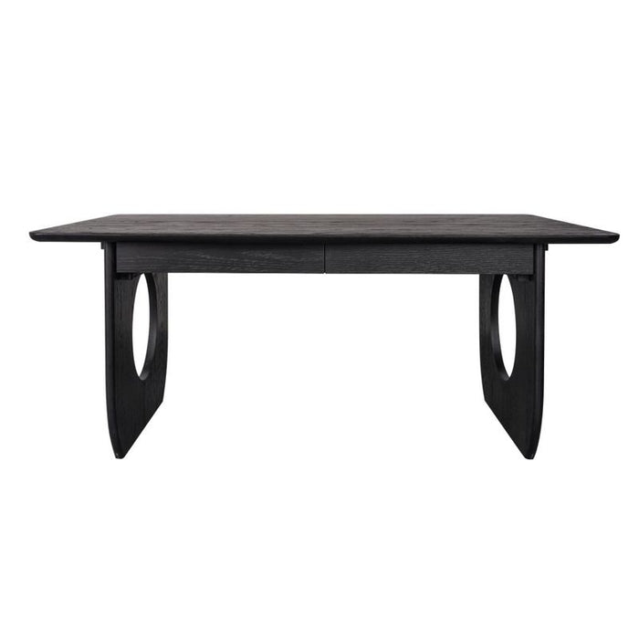 Harrington Oak Desk - Black, 170cm