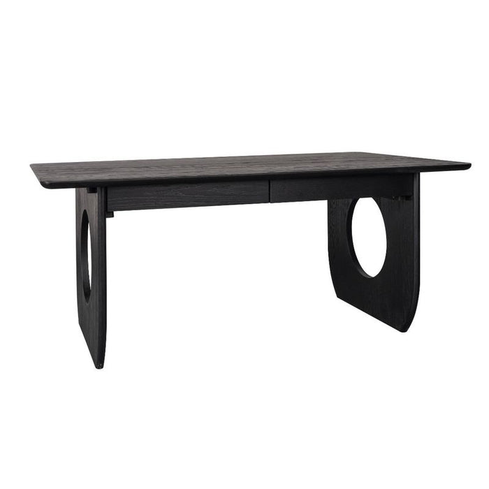 Harrington Oak Desk - Black, 170cm