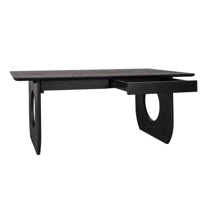 Harrington Oak Desk - Black, 170cm