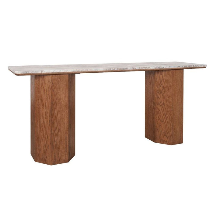 Barlow Marble Console Table - Walnut, 160cm