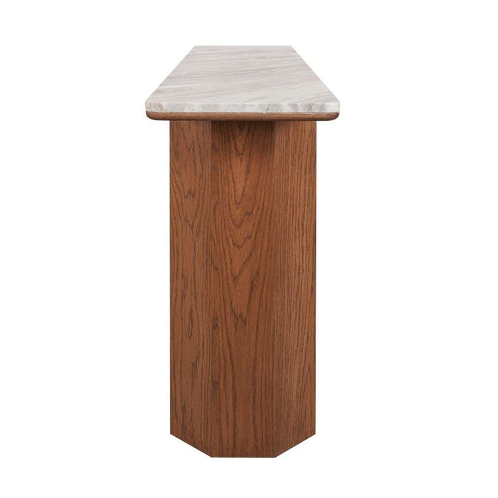Barlow Marble Console Table - Walnut, 160cm