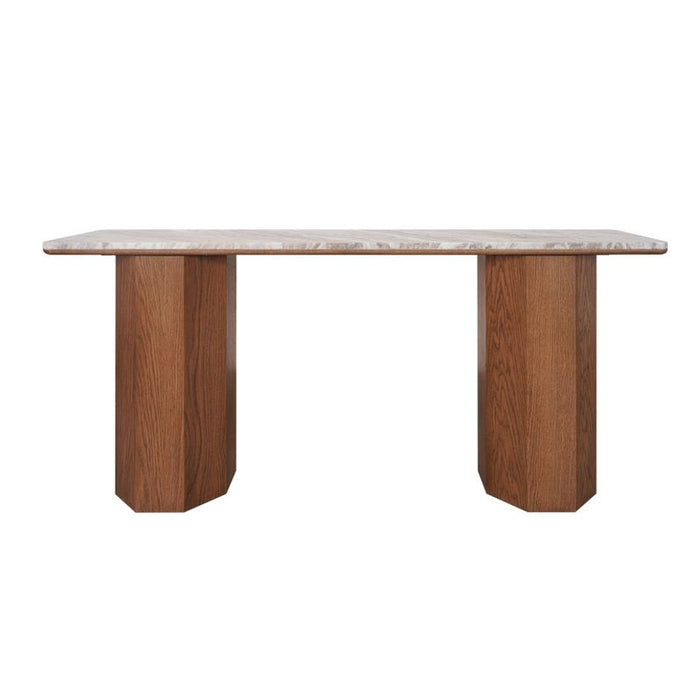 Barlow Marble Console Table - Walnut, 160cm