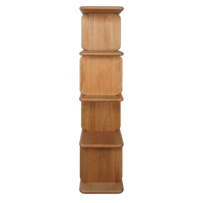 Tudor Oak Shelving Unit - 4 Tier Natural