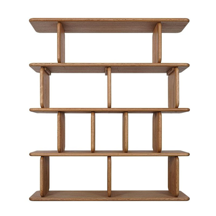Tudor Oak Shelving Unit - 4 Tier Natural