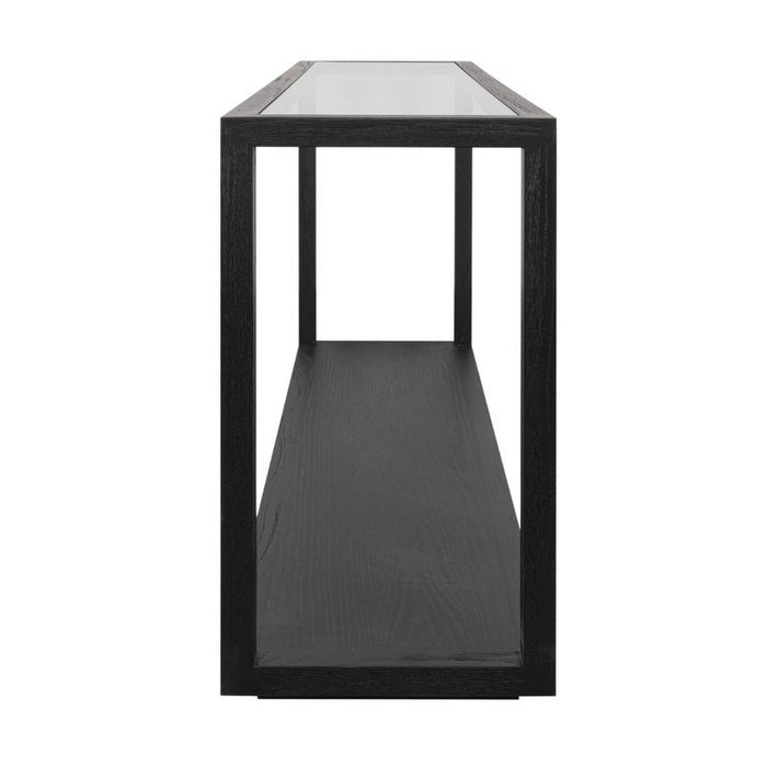 Sadie Oak Console Table - Black, 140cm