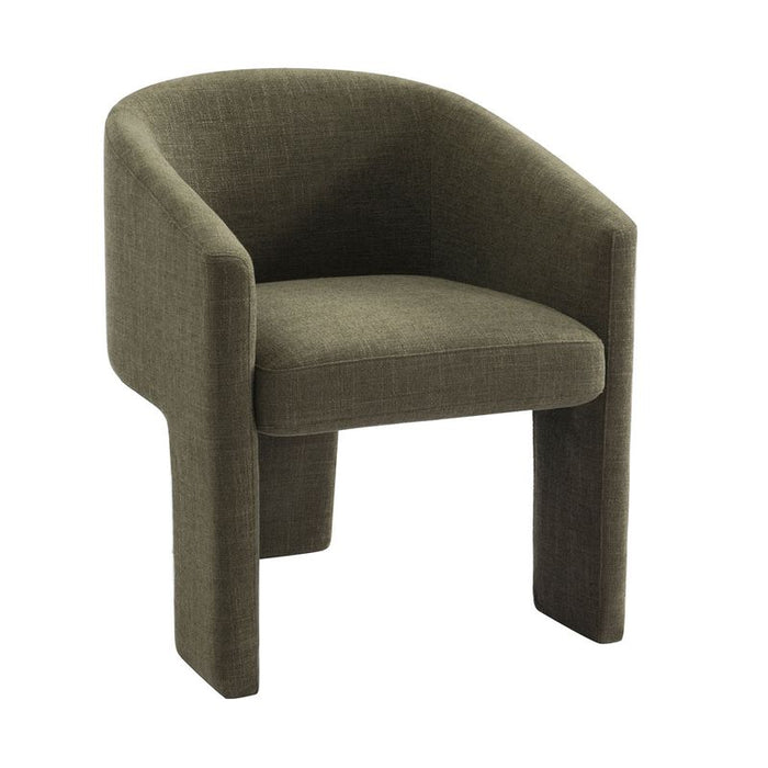 Kylie Dining Chair - Sage Green, Linen Wood