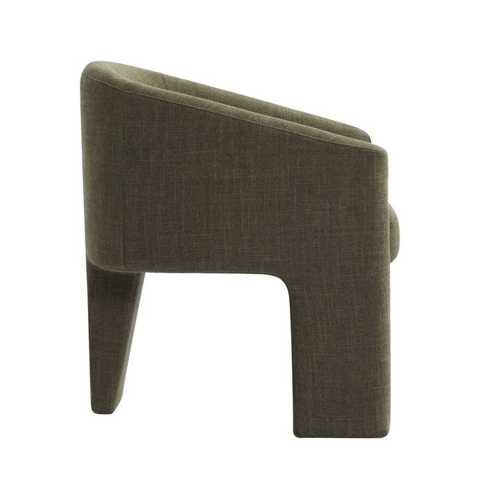 Kylie Dining Chair - Sage Green, Linen Wood