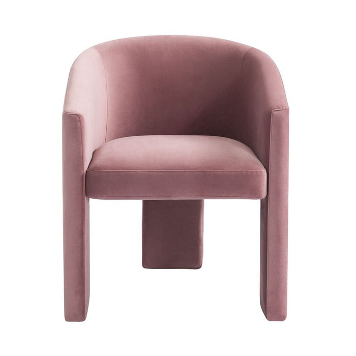 Kylie Dining Chair - Dusty Rose, Velvet Wood