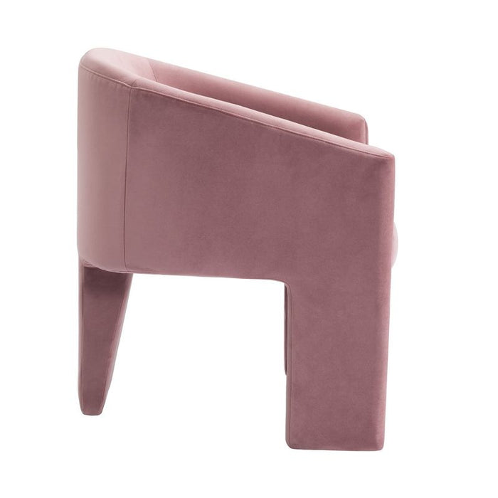 Kylie Dining Chair - Dusty Rose, Velvet Wood