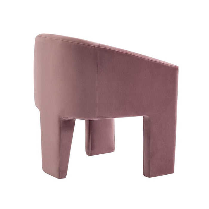 Kylie Dining Chair - Dusty Rose, Velvet Wood