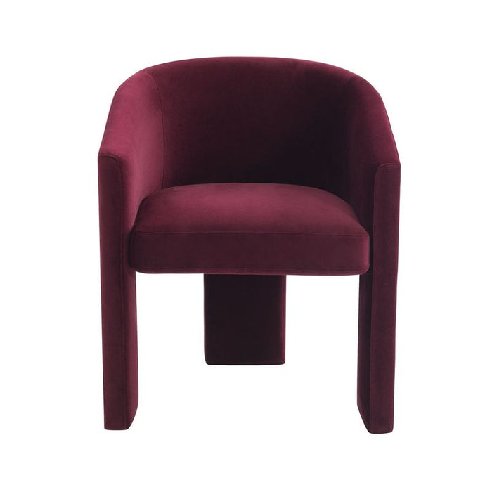 Kylie Dining Chair - Wine, Fabric Wood
