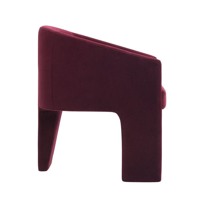 Kylie Dining Chair - Wine, Fabric Wood