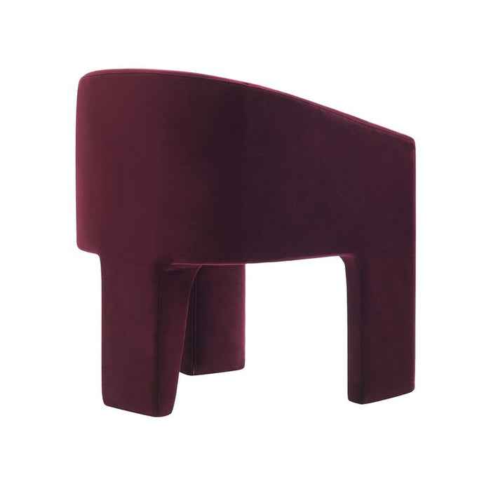 Kylie Dining Chair - Wine, Fabric Wood