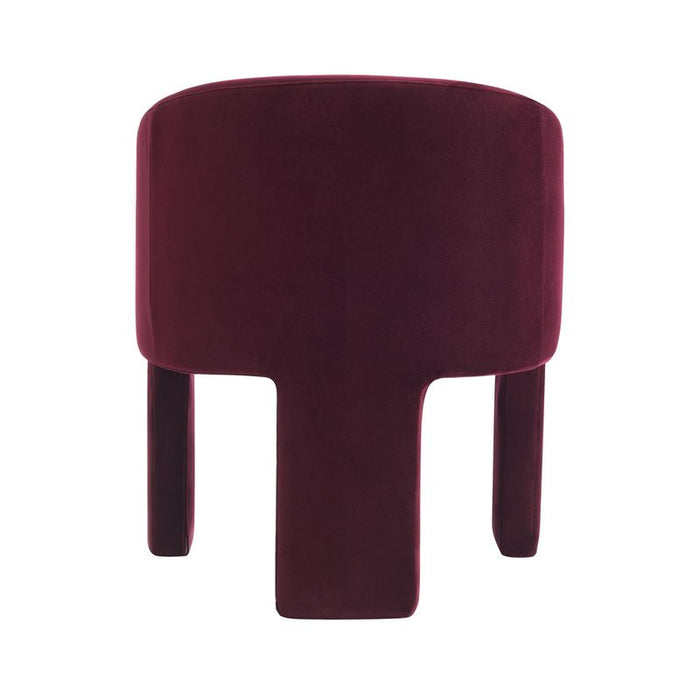 Kylie Dining Chair - Wine, Fabric Wood