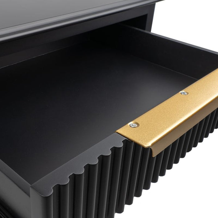 Aimee Small Black Bedside Table Set of 2