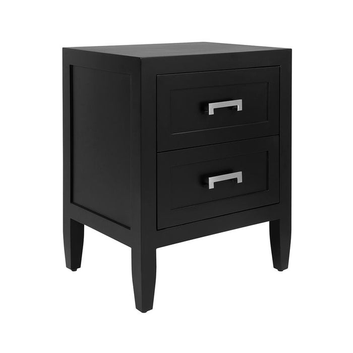 Soloman Small Black Bedside Table Set of 2