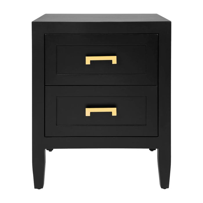 Soloman Small Black Bedside Table Set of 2