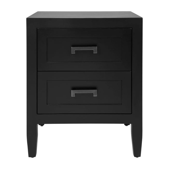 Soloman Small Black Bedside Table Set of 2
