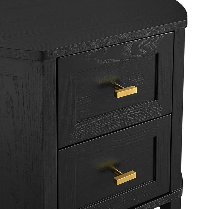 Theodore Small Black Bedside Table Set of 2
