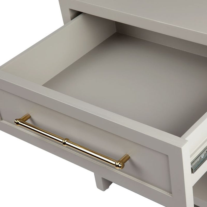 Pearl Small Grey Bedside Table Set of 2