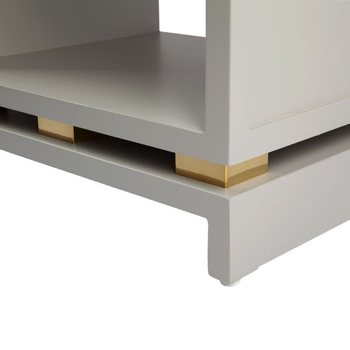 Pearl Small Grey Bedside Table Set of 2