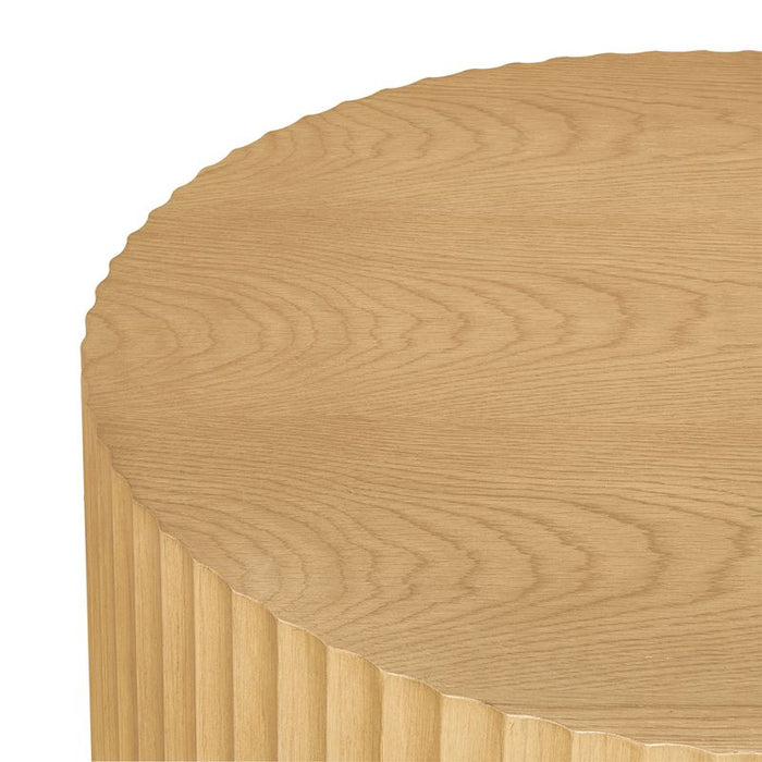 Avery Oval Coffee Table - Natural Oak, 121cm