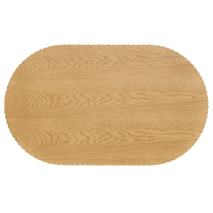 Avery Oval Coffee Table - Natural Oak, 121cm