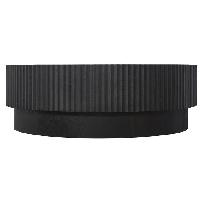 Avery Round Coffee Table - Black, Wood, 120cm