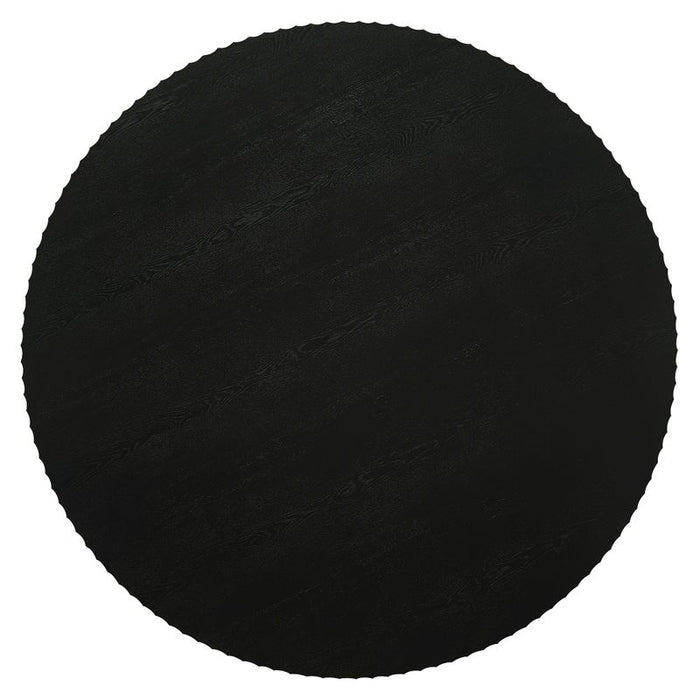 Avery Round Coffee Table - Black, Wood, 120cm