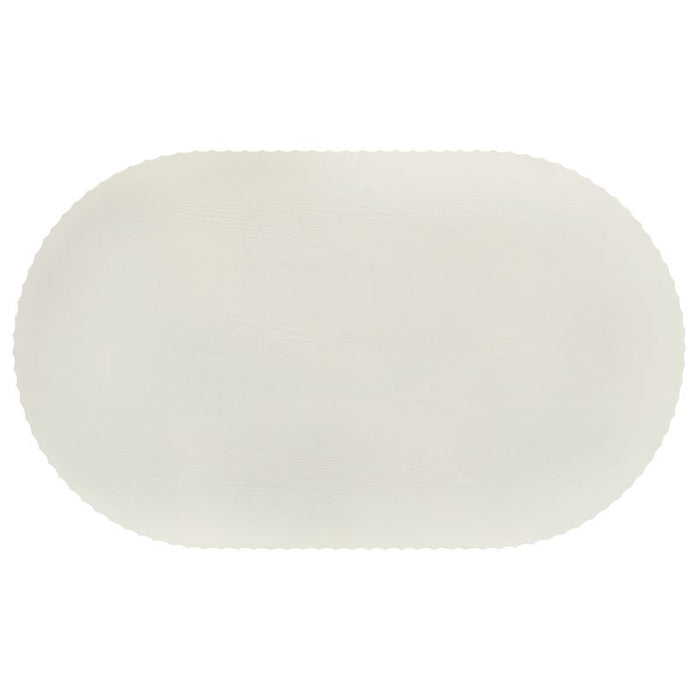 Avery Oval Coffee Table - Ivory, Wood, 121cm
