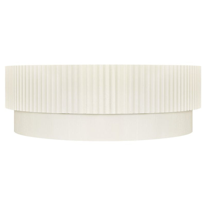 Avery Round Coffee Table - Ivory, Wood, 120cm