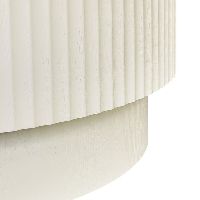 Avery Round Coffee Table - Ivory, Wood, 120cm