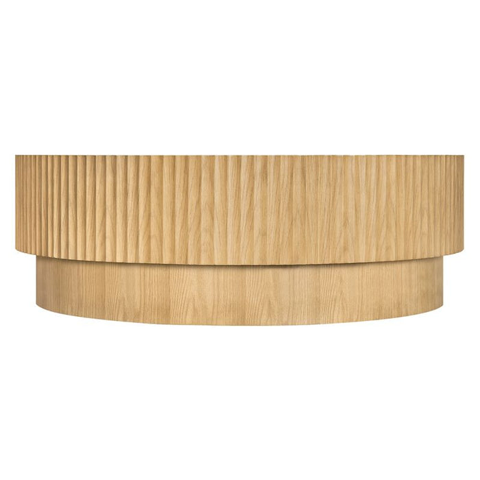 Avery Round Coffee Table - Natural Oak, 120cm