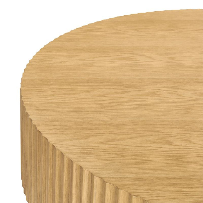 Avery Round Coffee Table - Natural Oak, 120cm