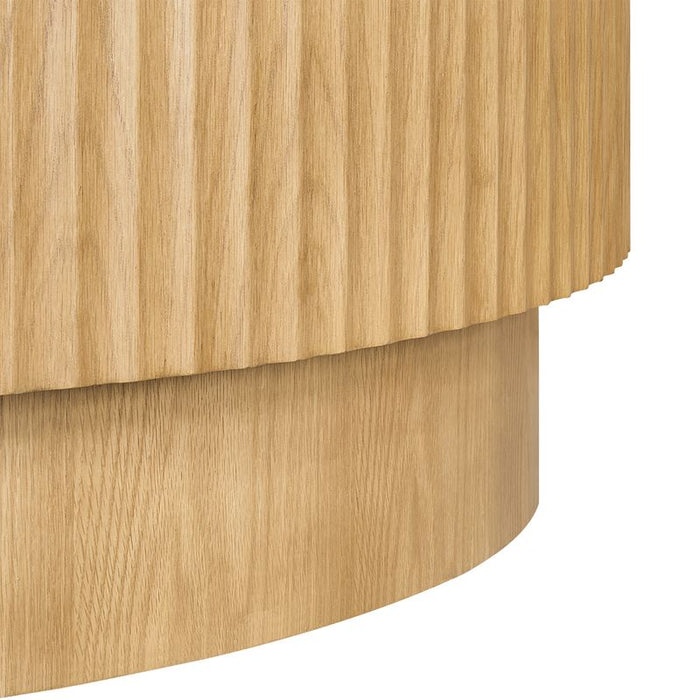 Avery Round Coffee Table - Natural Oak, 120cm