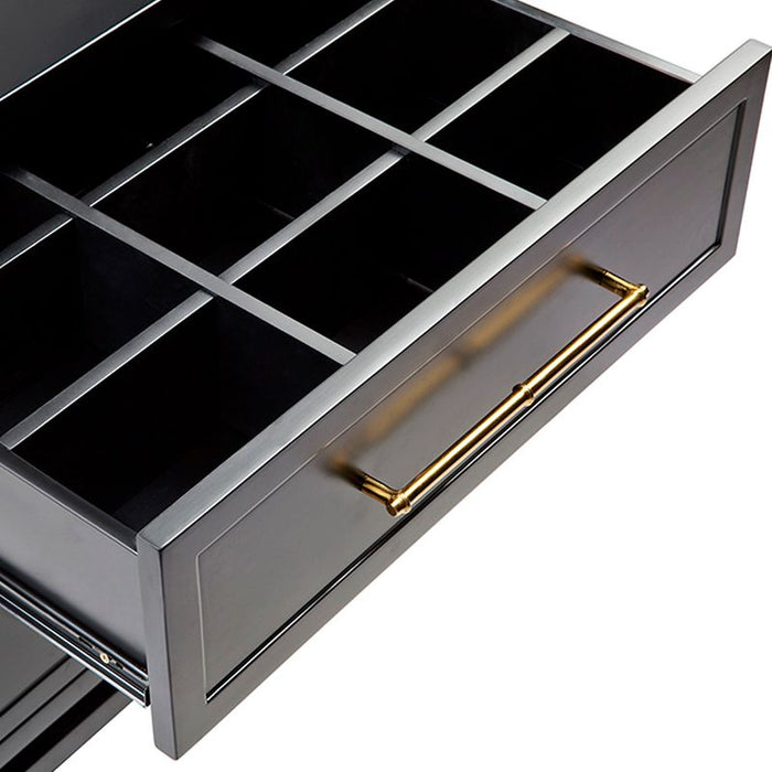 Pearl Large Black Bedside Table Set of 2