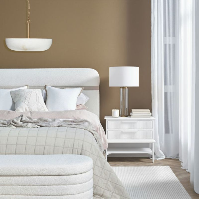 Aimee Large All White Bedside Table Set of 2