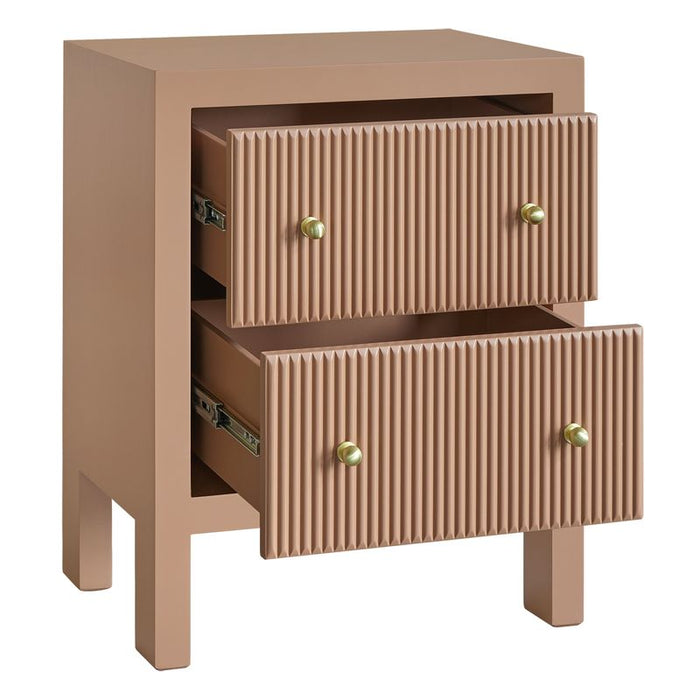 Ariana Small Mocha Mousse Bedside Table Set of 2