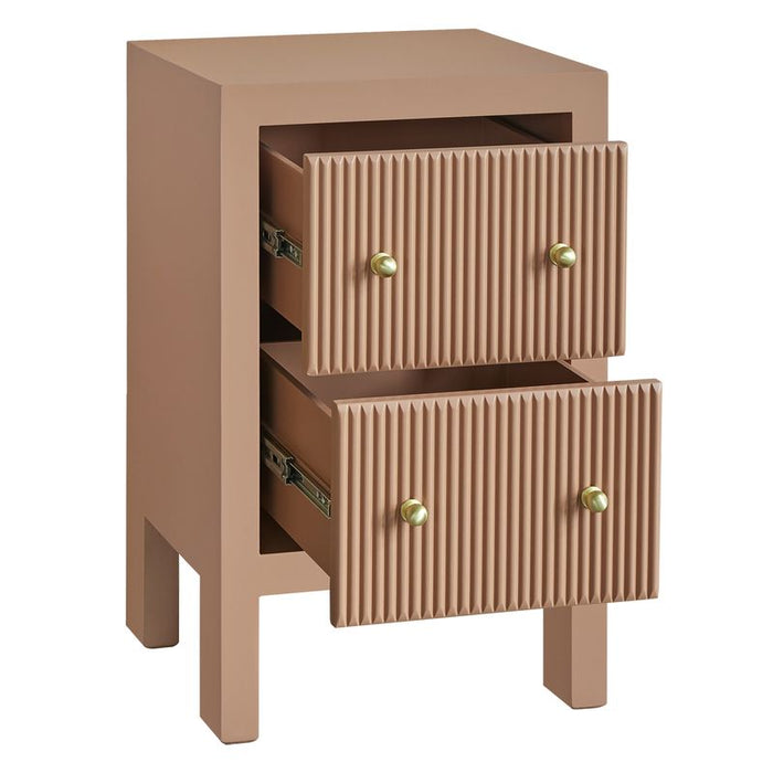 Ariana Petite Mocha Mousse Bedside Table Set of 2
