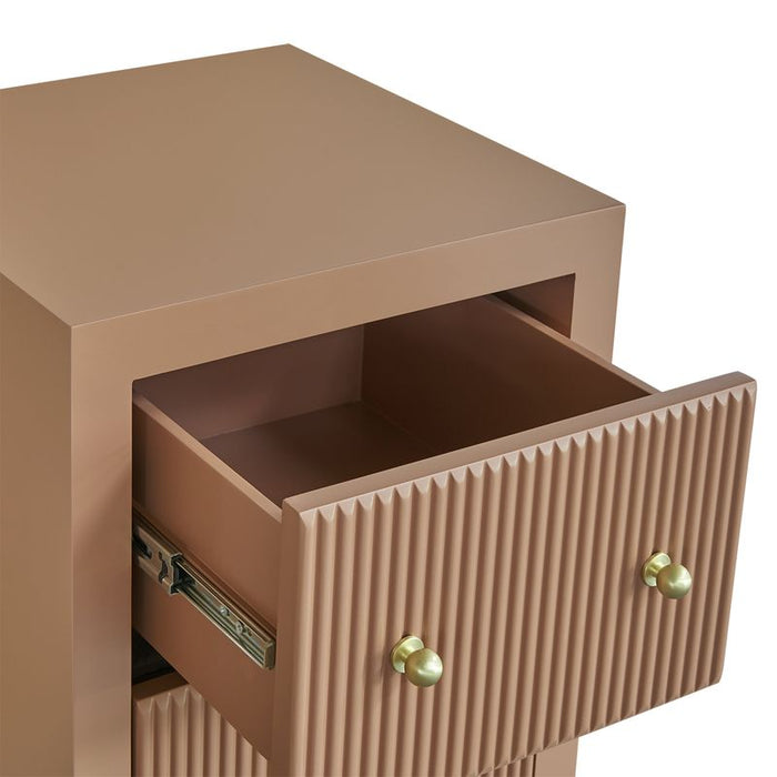 Ariana Petite Mocha Mousse Bedside Table Set of 2