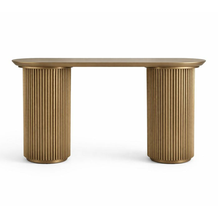 Nomad Console Table - Small Antique Gold, 120cm