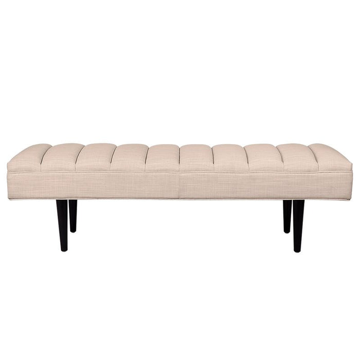 Central Park Bench Ottoman - Fawn Linen