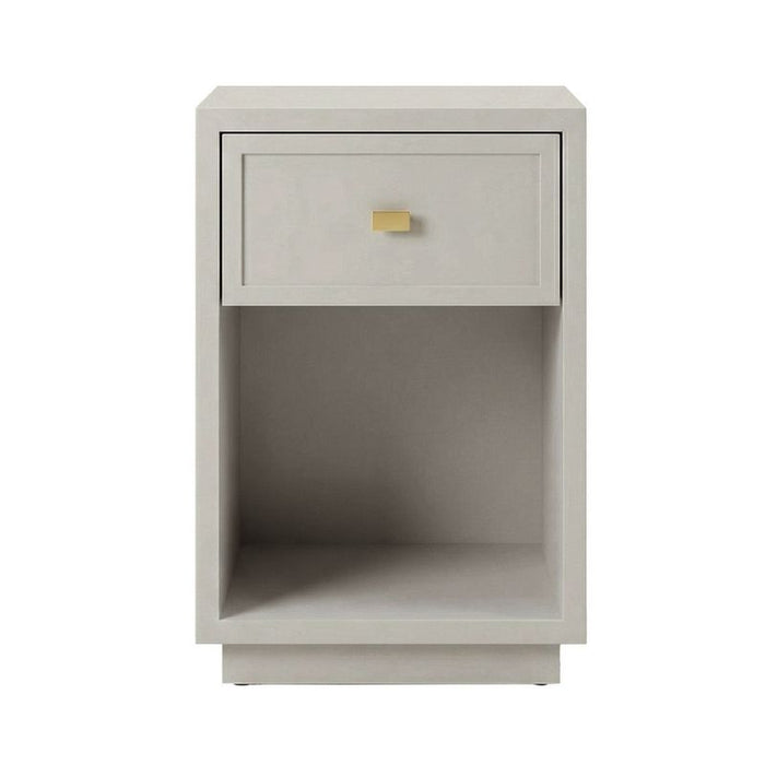 Logan Bedside Table - Petite Grey, Metal, 60cm H
