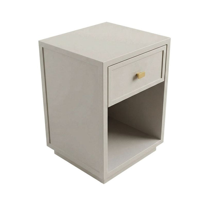 Logan Bedside Table - Petite Grey, Metal, 60cm H