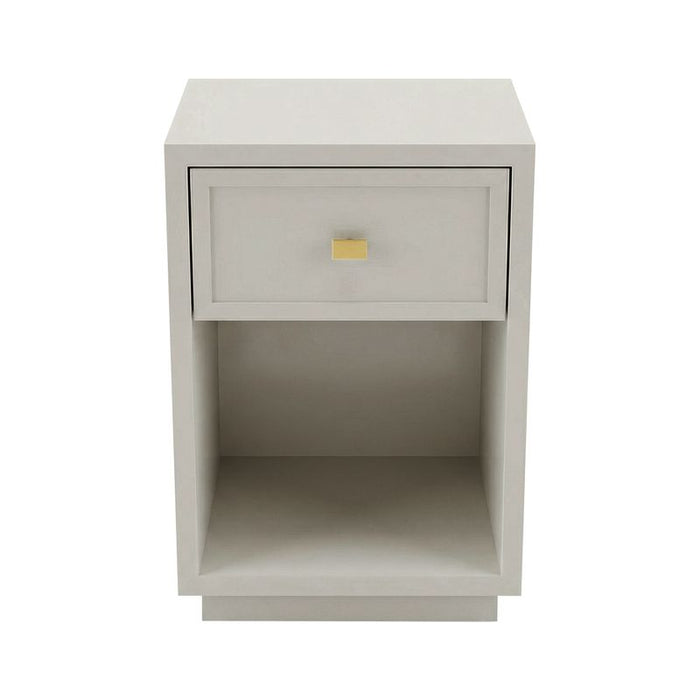 Logan Bedside Table - Petite Grey, Metal, 60cm H