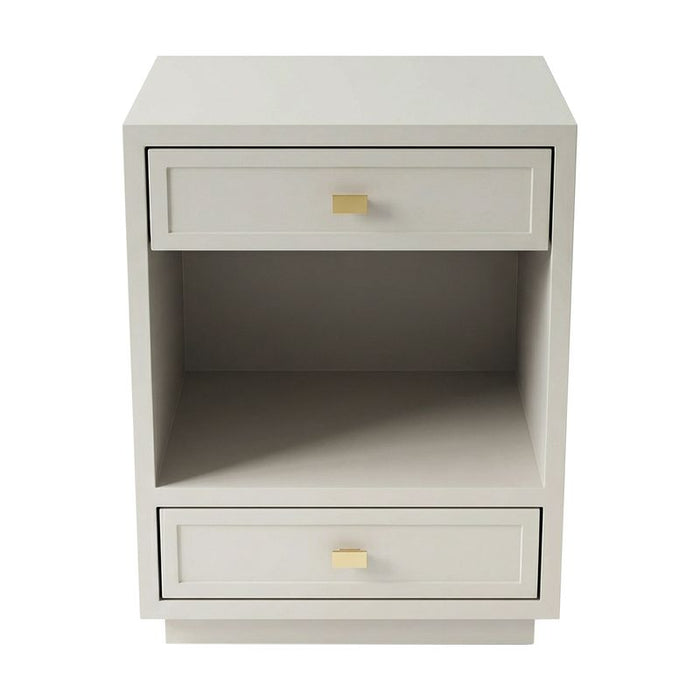 Logan Bedside Table - Small Grey, Metal, 65cm H