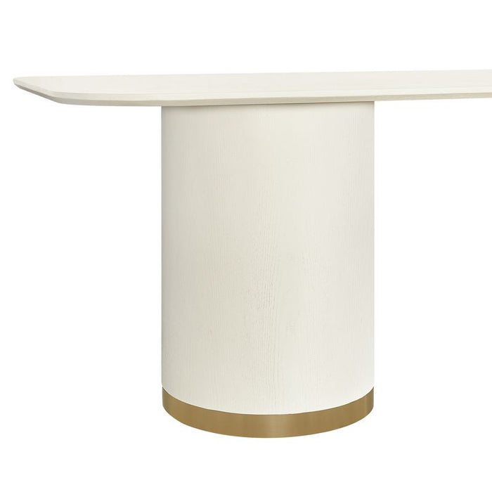 Eli Rectangular Dining Table - 2.4m Ivory, Metal