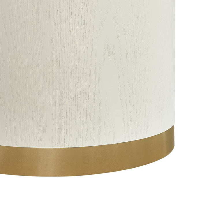 Eli Rectangular Dining Table - 2.4m Ivory, Metal