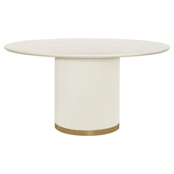 Eli Round Dining Table - 1.5m Ivory, Metal