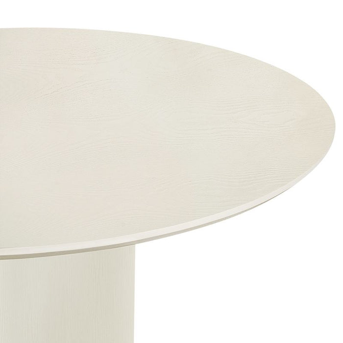 Eli Round Dining Table - 1.5m Ivory, Metal